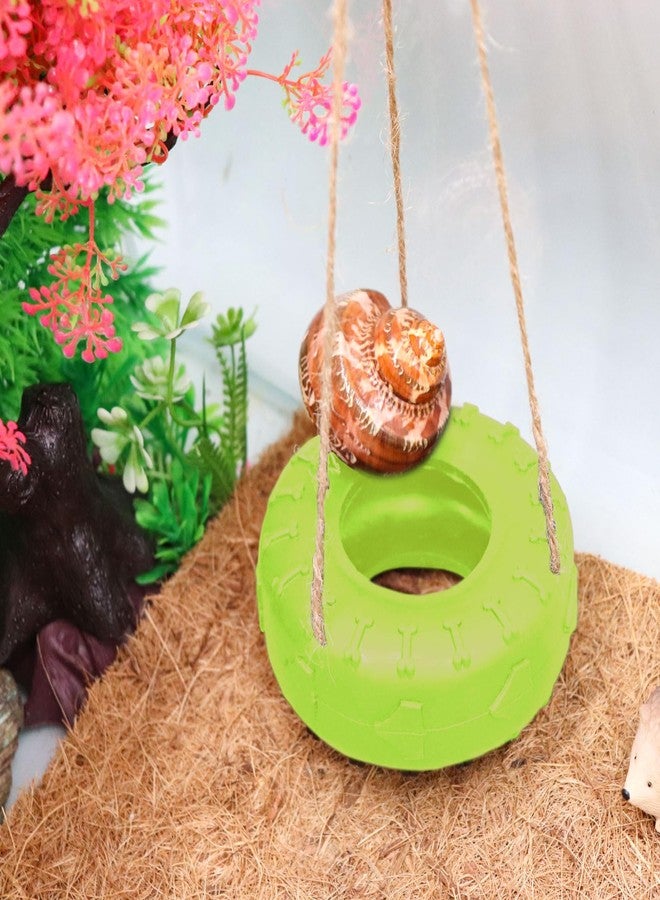 Neeenn Hermit Crab Tire Swing Toy, Hermit Crab Climbing Toy, Reptile Tank Aquarium Decoration Accessory, Suitable for Small to Medium Sized Hermit Crabs, 3.7 Inches in Diameter - Image 4